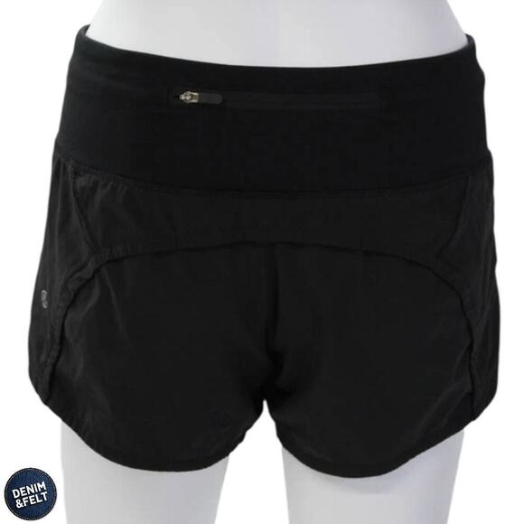 Lululemon Run Times Athletic Running 2 Way Stretch Short II *4" Black SZ 4 - Picture 7 of 16